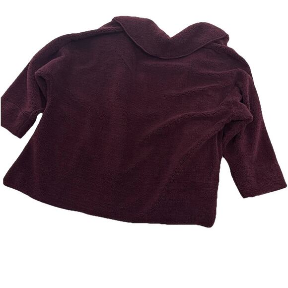 Koolaburra By UGG Sherpa Open Front Cardigan Jacket Womens 3X Maroon Sweater - Picture 5 of 14